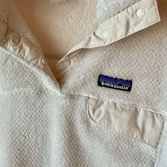 Patagonia Re Tool Snap -T Pullover Jacket Cream Polortec Thermal Pro Fleece XS - Picture 14 of 14